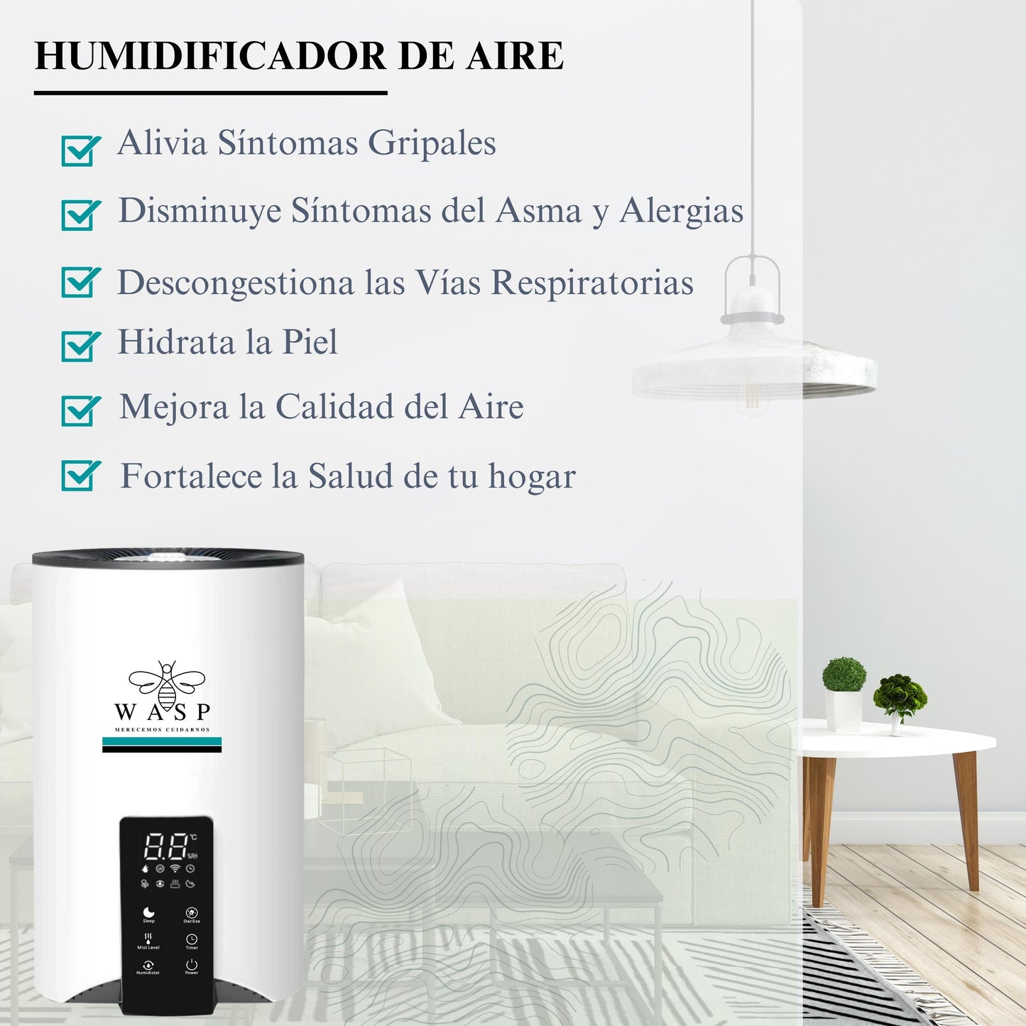 Humidificador Ultra Smart Wasp con Función Purificadora - MI WASP