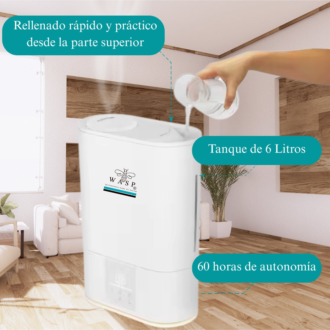 Humidificador Versa Smart con Función Purificadora y Difusor de Aroma