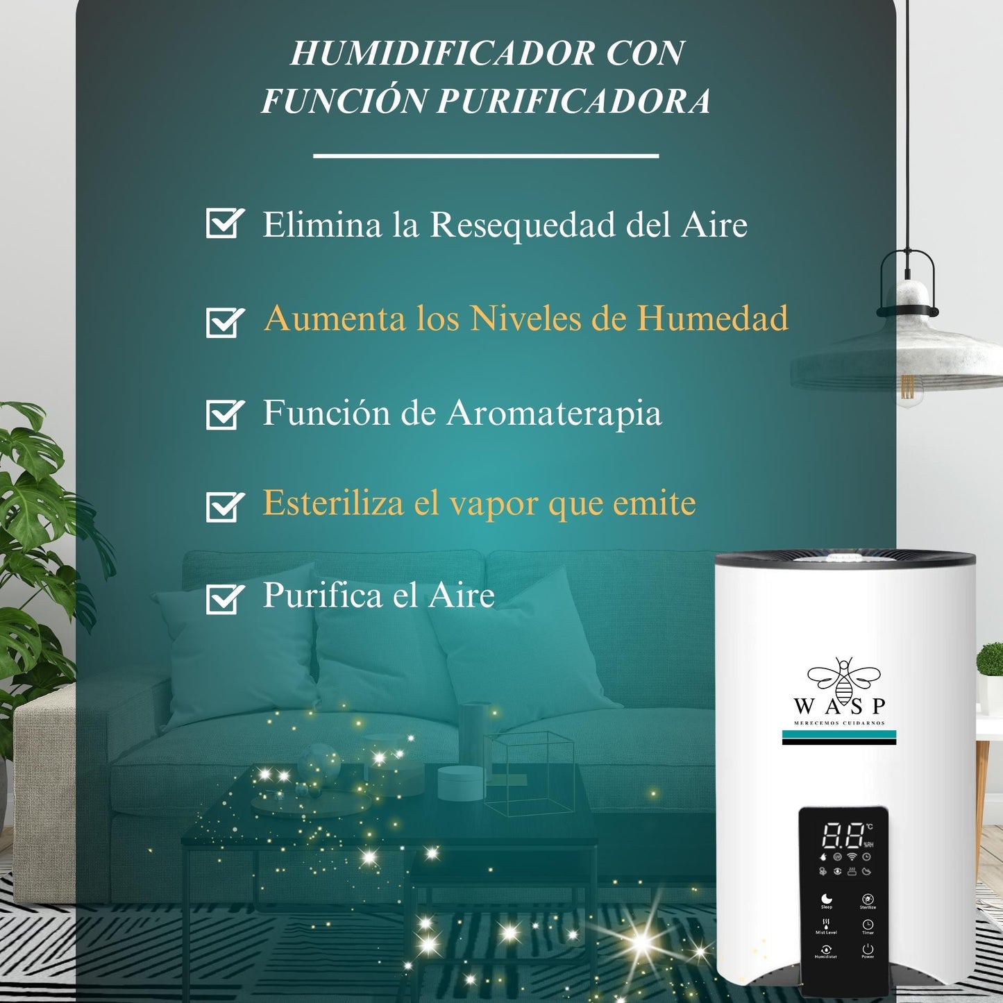 Humidificador Ultra Smart Wasp con Función Purificadora - MI WASP