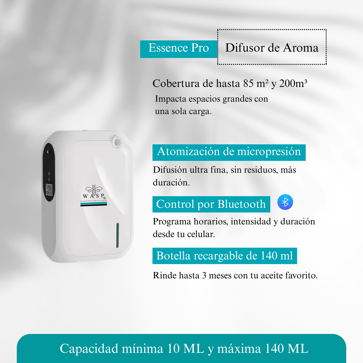 Difusor de Aroma Wasp Essence Pro - Nebulizador Profesional
