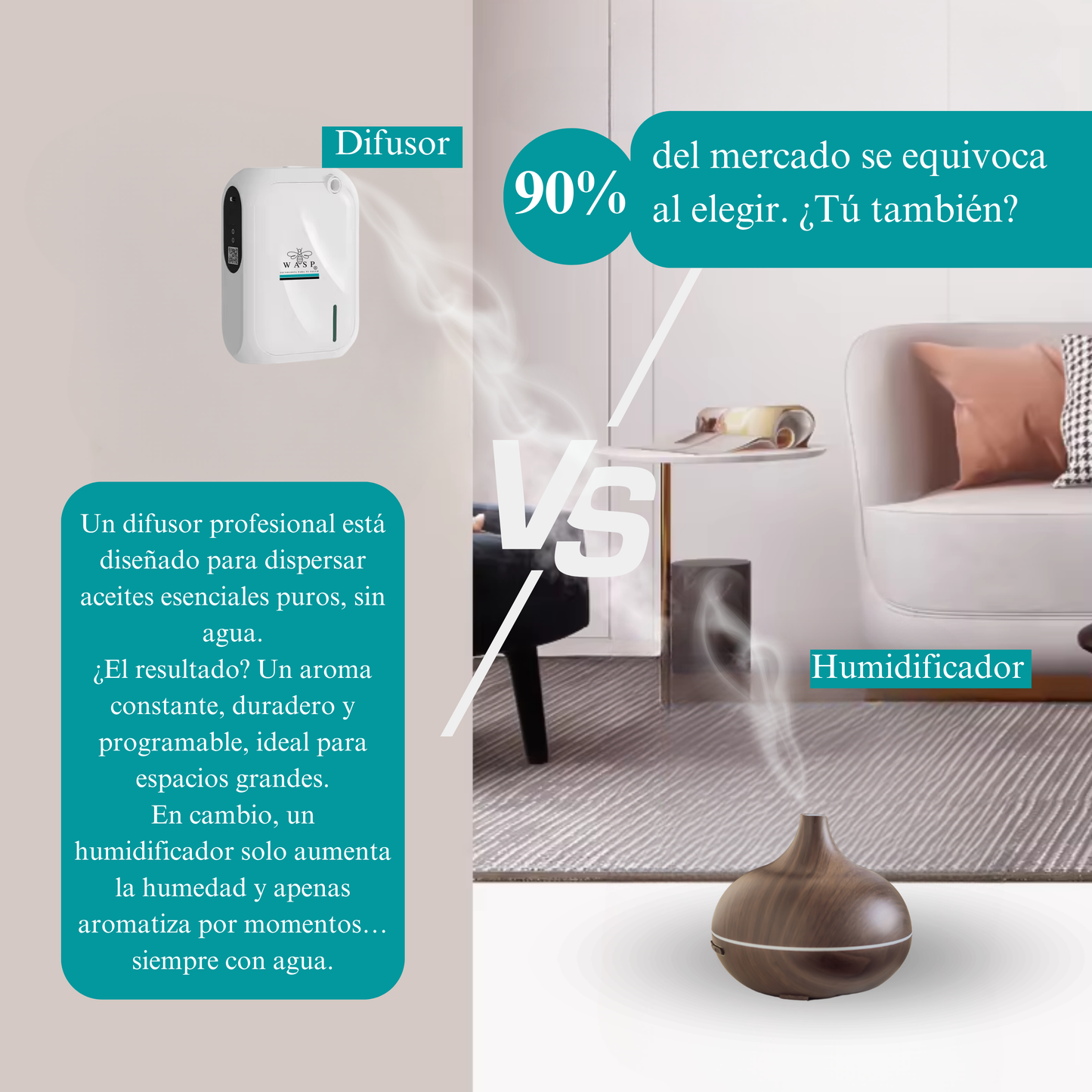 Difusor de Aroma Wasp Essence Pro - Nebulizador Profesional