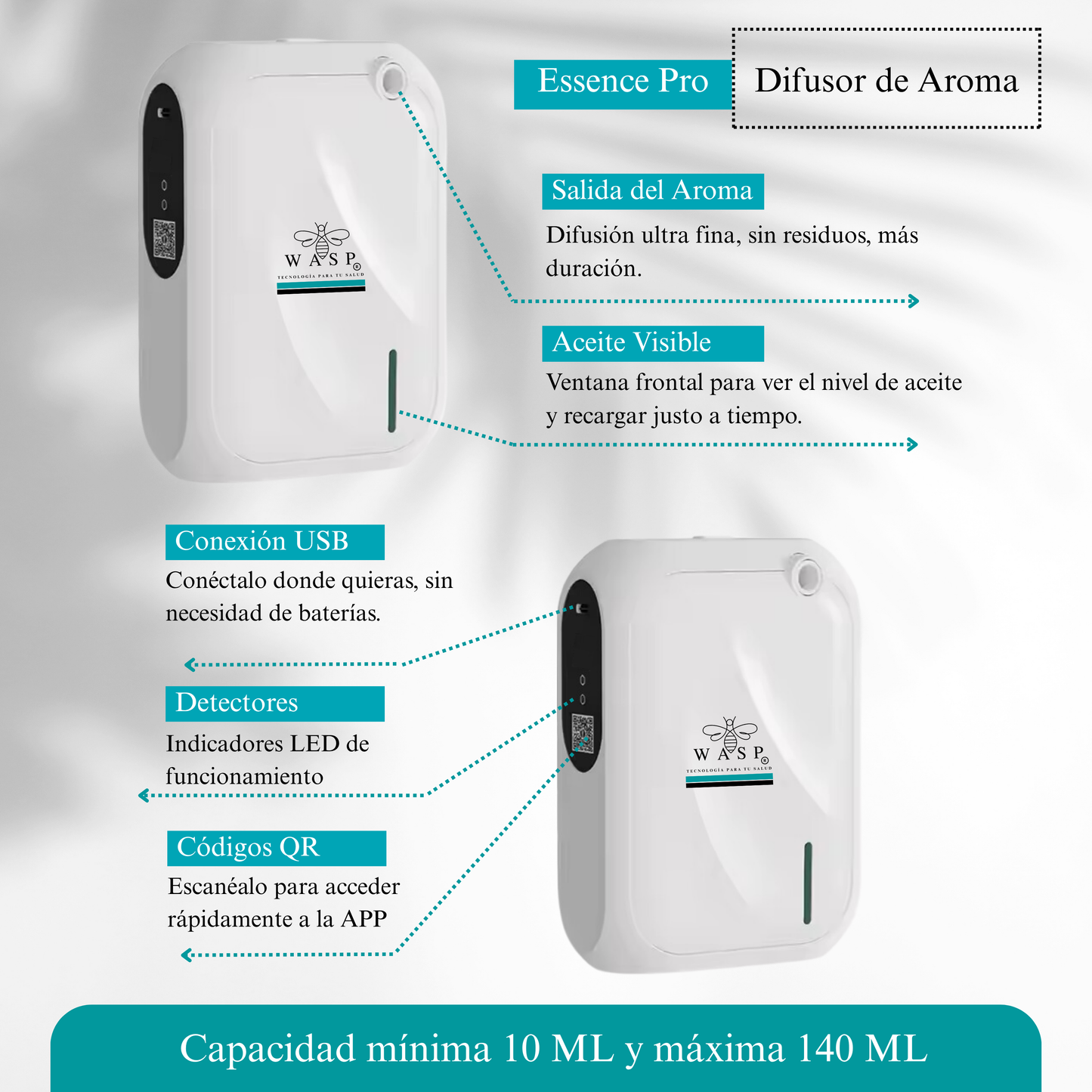 Difusor de Aroma Wasp Essence Pro - Nebulizador Profesional