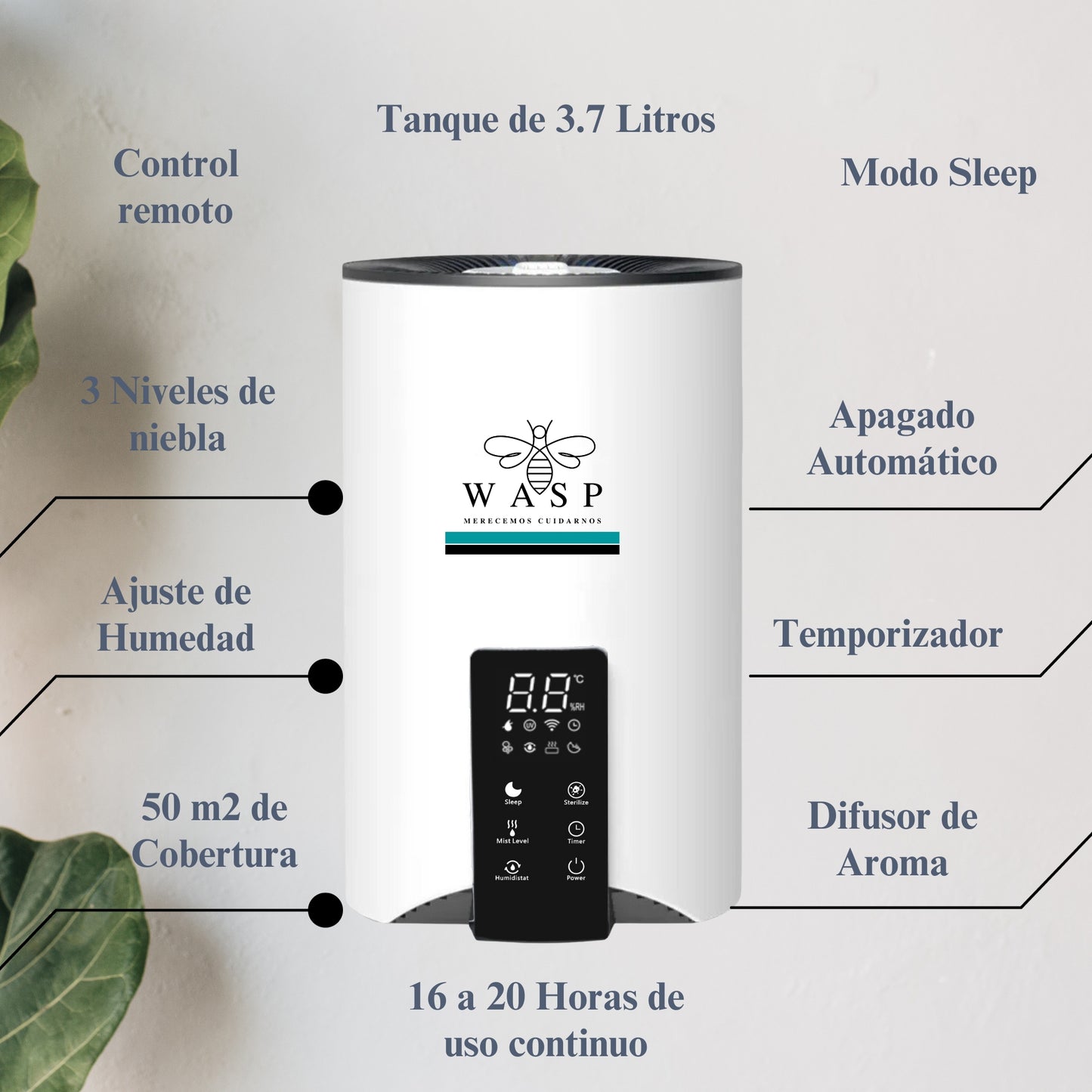 Humidificador Ultra Smart Wasp con Función Purificadora - MI WASP