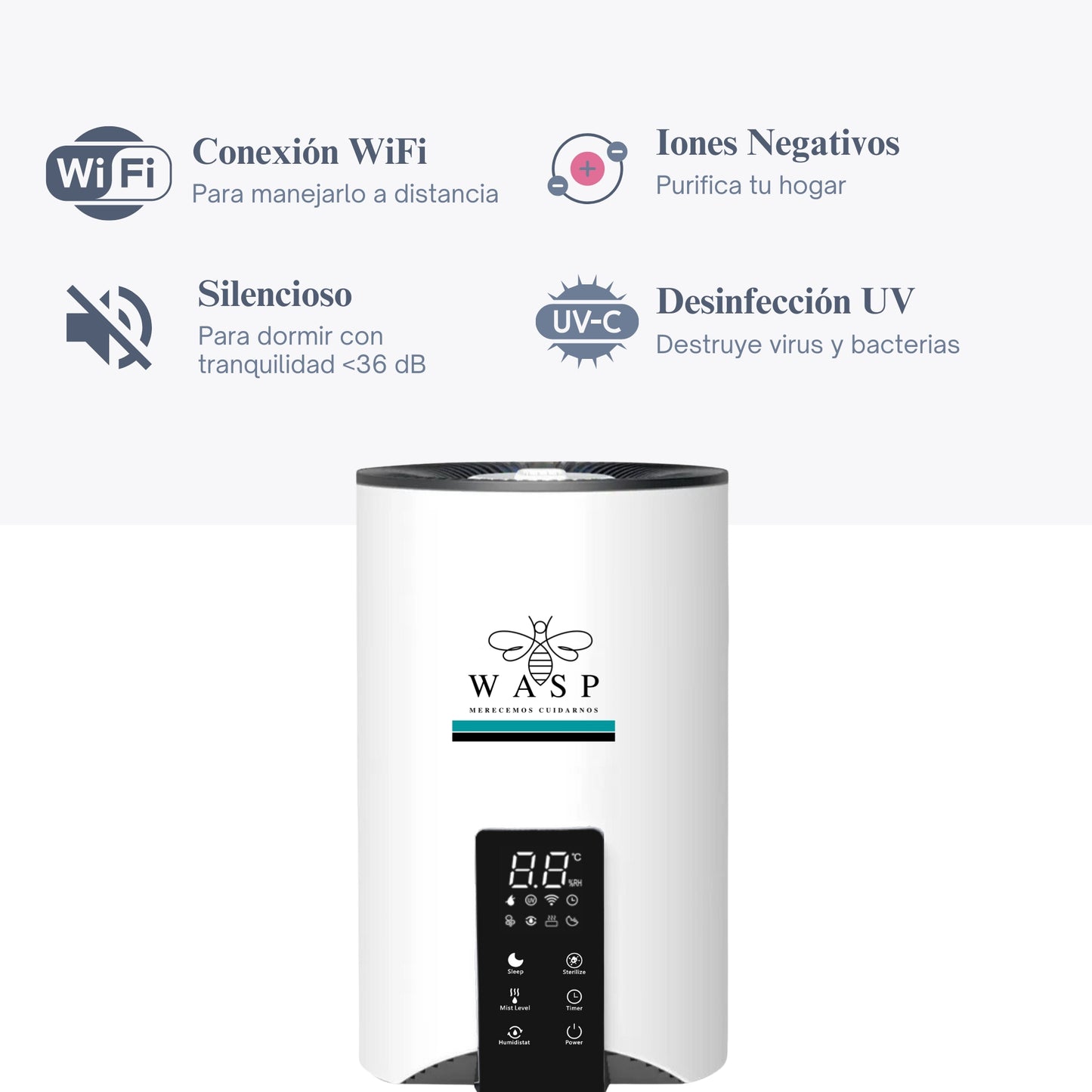 Humidificador Ultra Smart Wasp con Función Purificadora - MI WASP