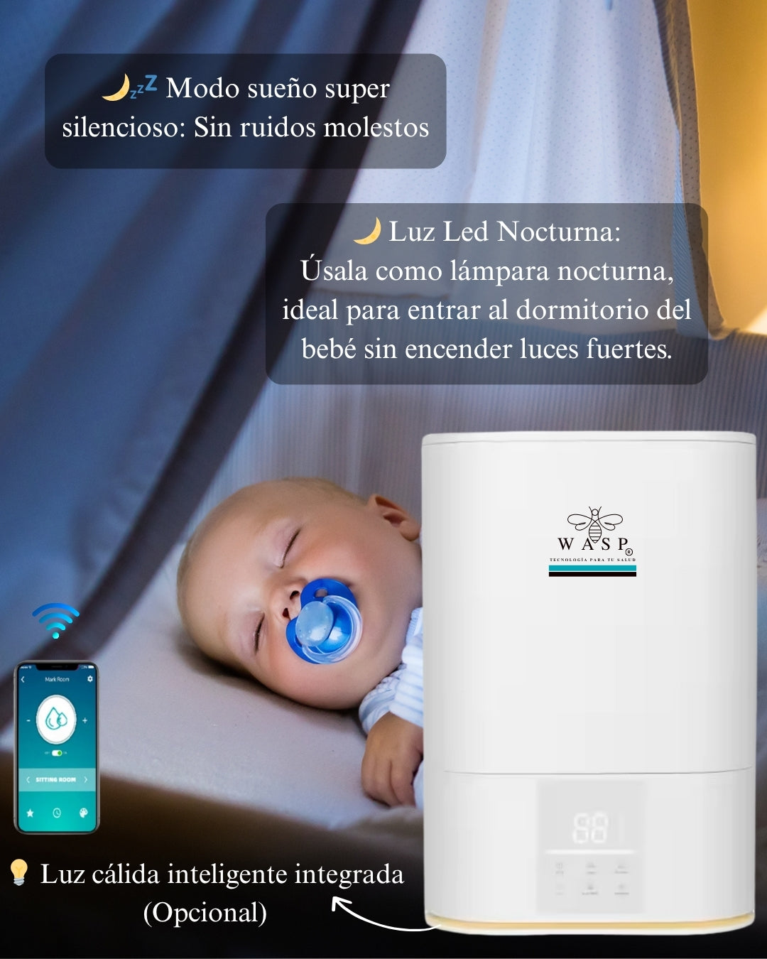 Humidificador Versa Smart con Función Purificadora y Difusor de Aroma