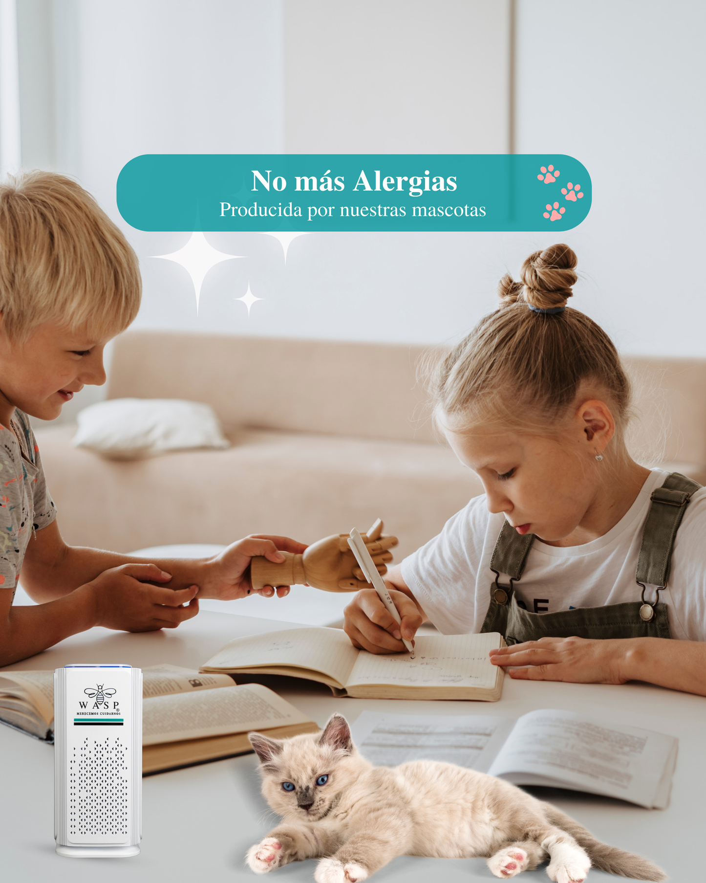 Pack Alérgico: Purificadores Smart Wasp y 2 Portátiles Wasp / Solución Integral