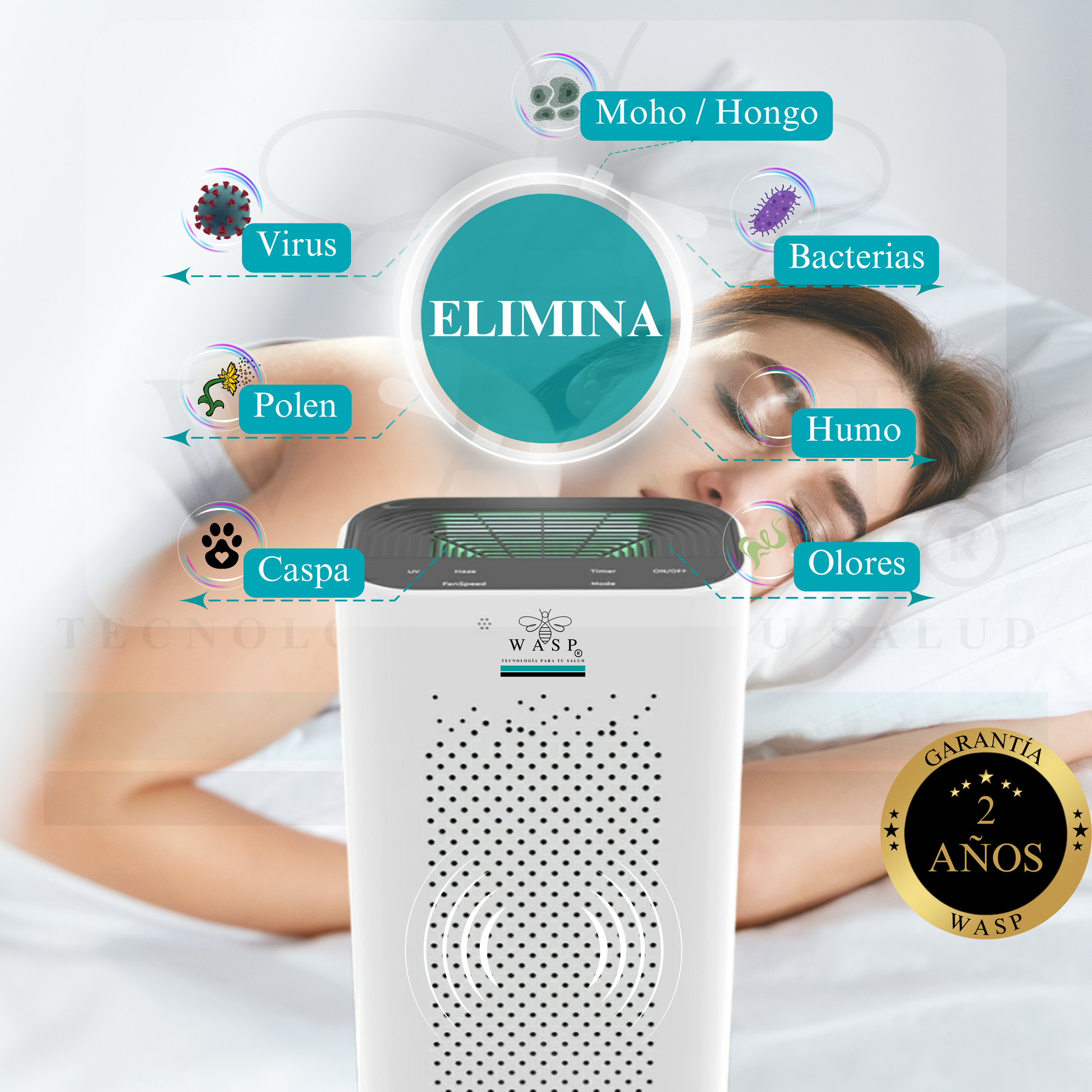 Pack Alérgico: Purificadores Smart Wasp y Dual Home Pro / Solución Integral - MI WASP