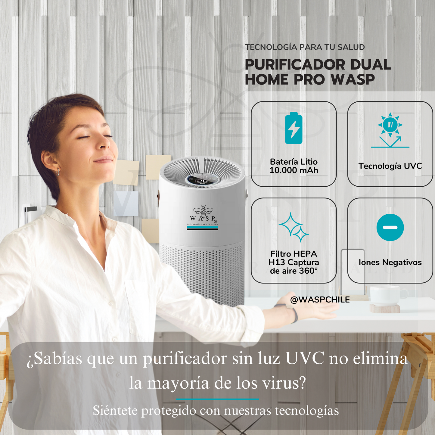 Purificador de Aire Dual Home Pro - MI WASP