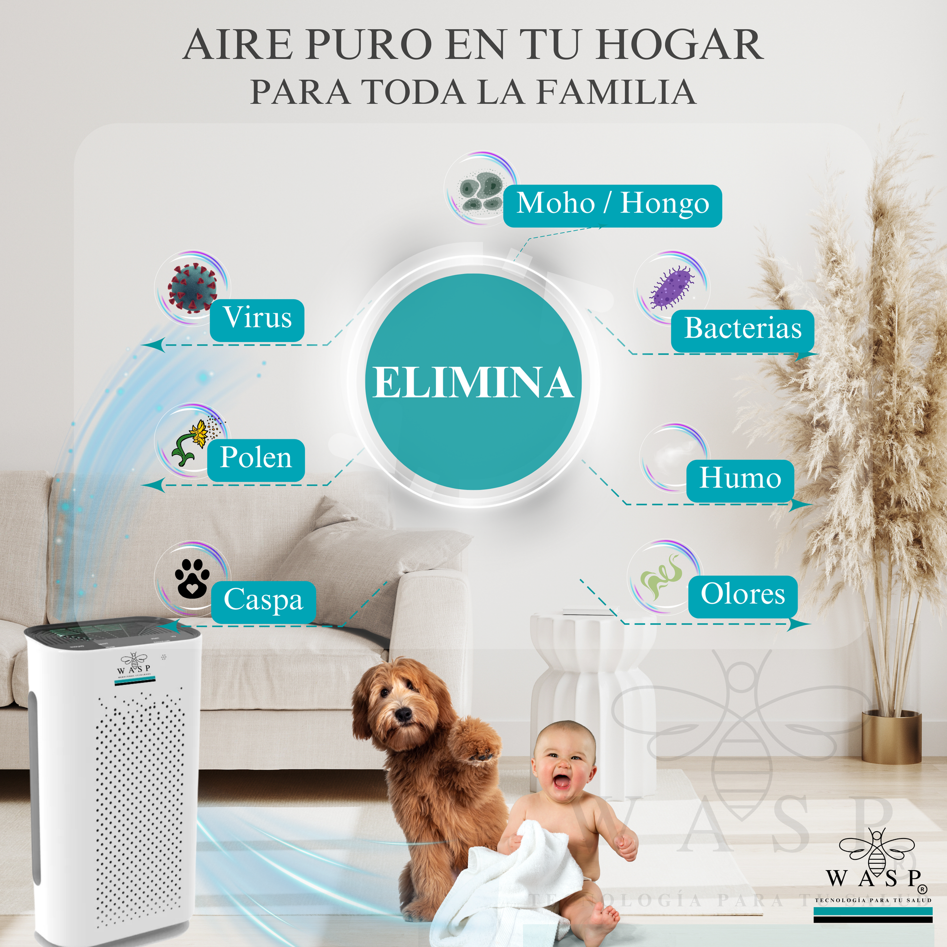 Purificador De Aire Smart Wasp - MI WASP