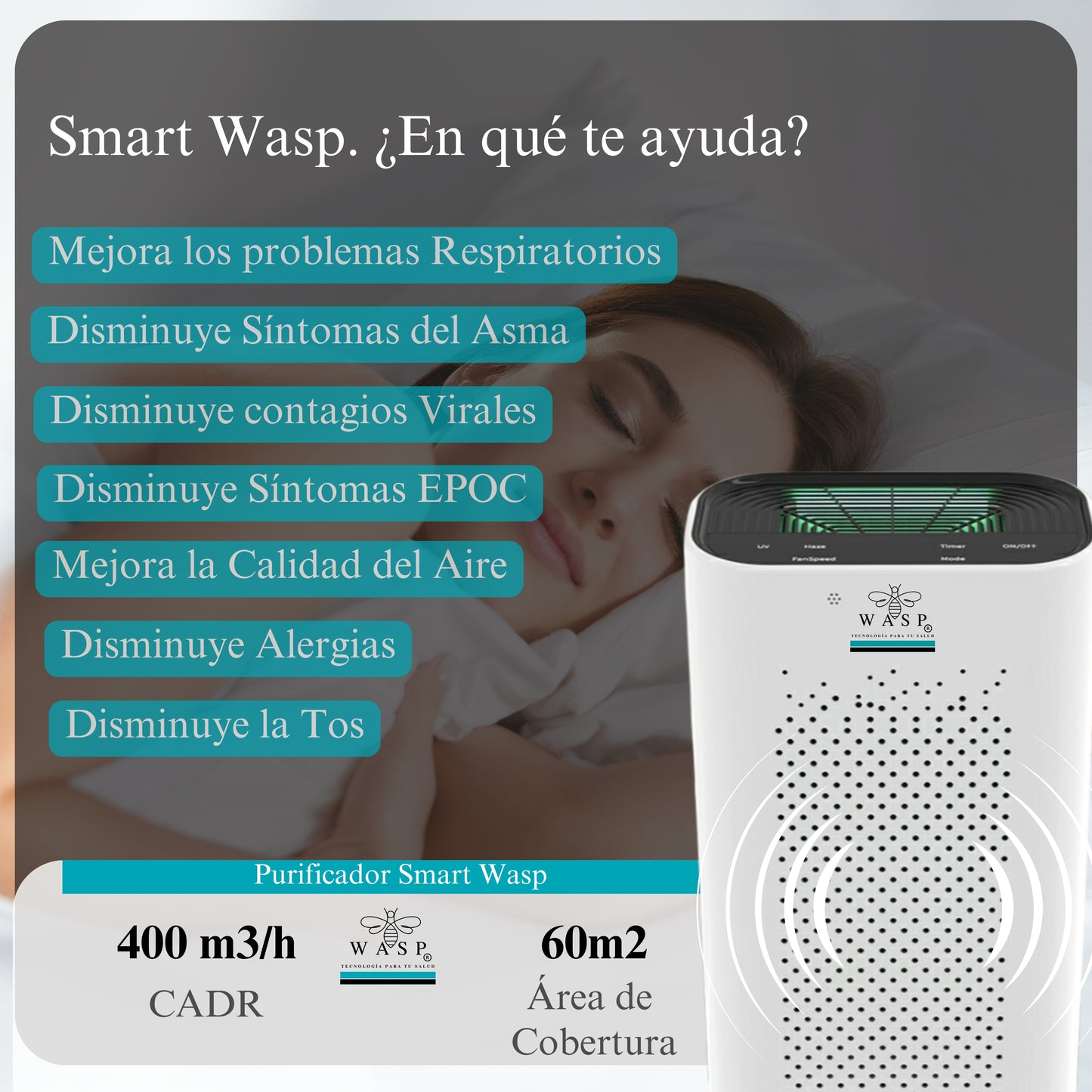 Purificador De Aire Smart Wasp