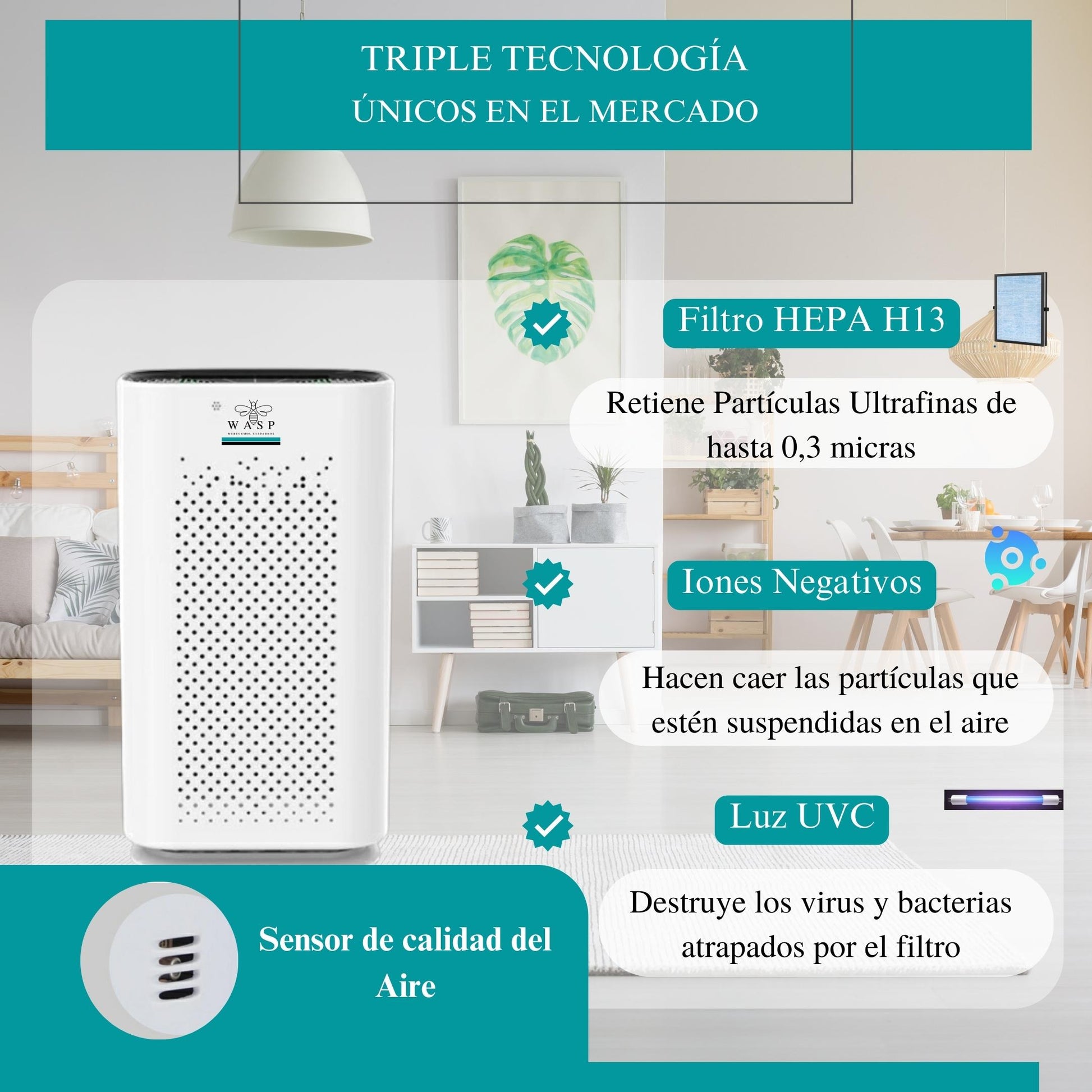 Purificador De Aire Smart Wasp - MI WASP