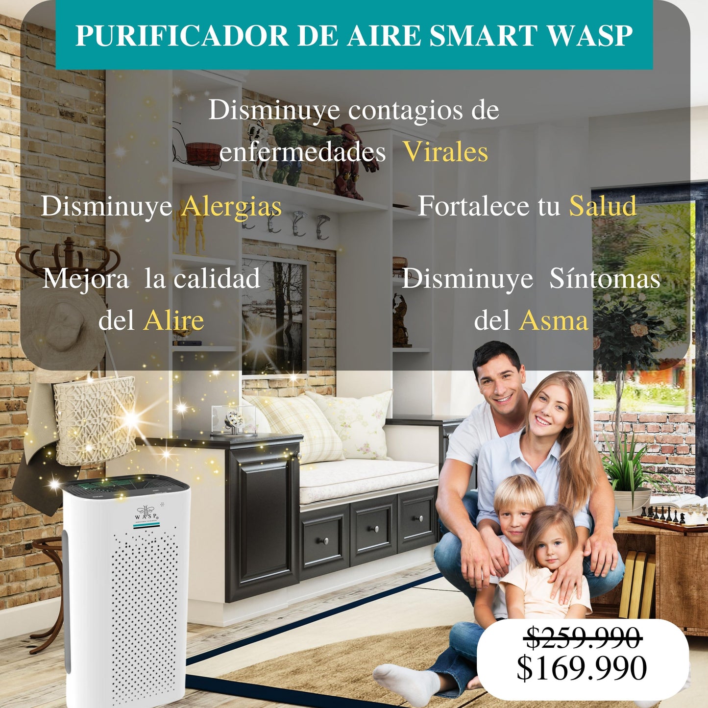 Purificador De Aire Smart Wasp - MI WASP