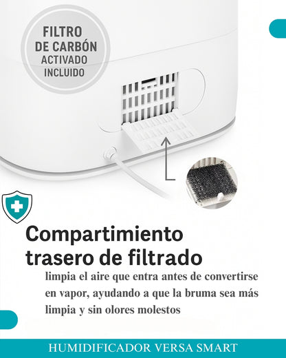Humidificador Versa Smart con Función Purificadora y Difusor de Aroma