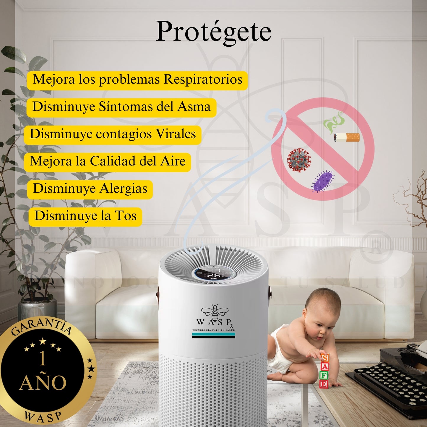 Purificador de Aire Dual Home Pro Con Batería de litio