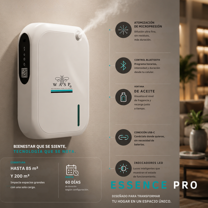 Difusor de Aroma Wasp Essence Pro - Nebulizador Profesional