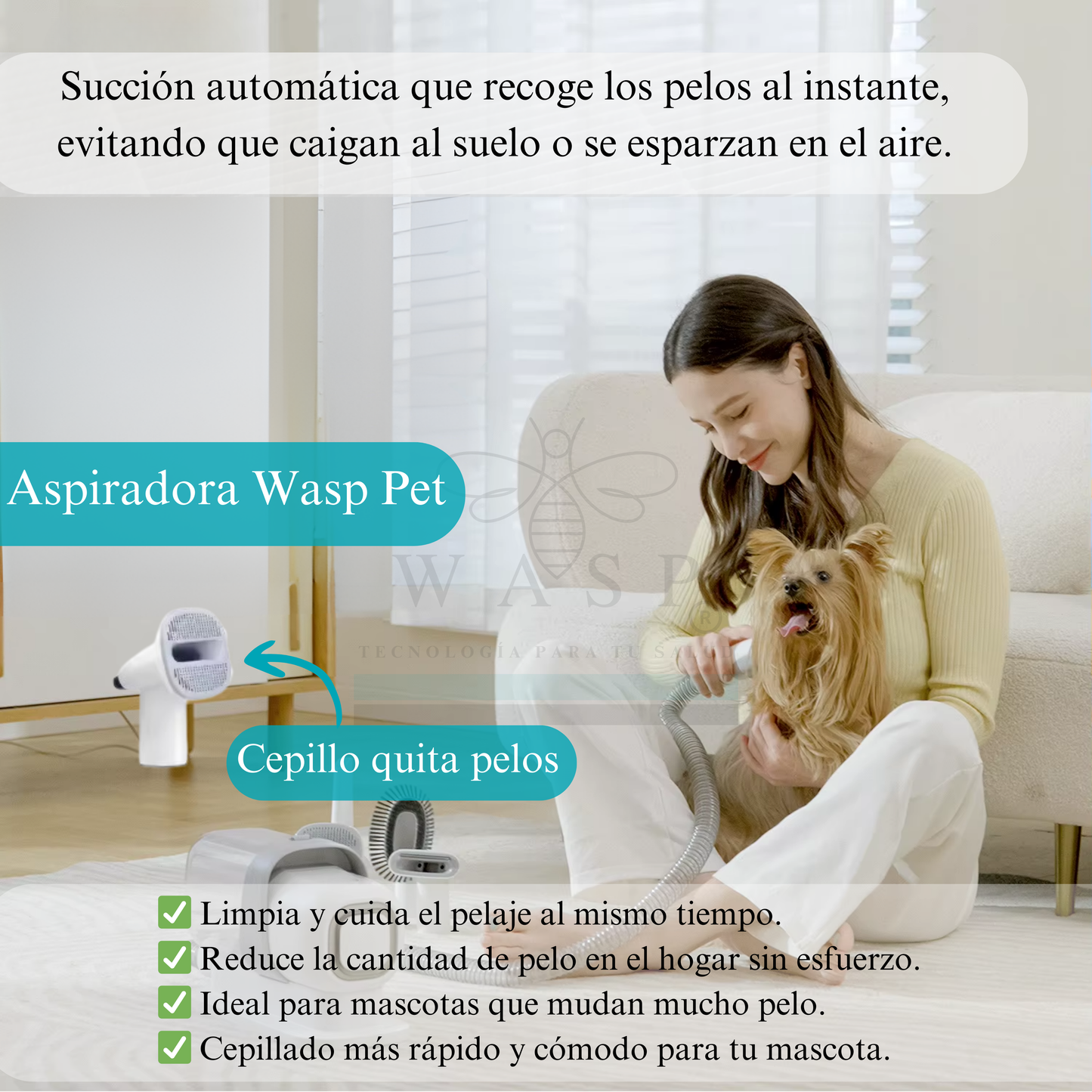 Aspiradora Wasp Pet 4 en 1 con Filtro HEPA - MI WASP