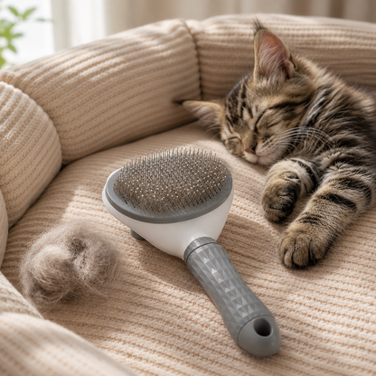 Cepillo Quita Pelos con autolimpieza para perros y gatos