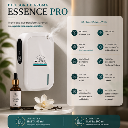 Difusor de Aroma Wasp Essence Pro - Nebulizador Profesional