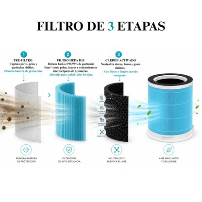 Filtro HEPA H13 Avanzado 3 en 1 para Mi Power Pro Wasp