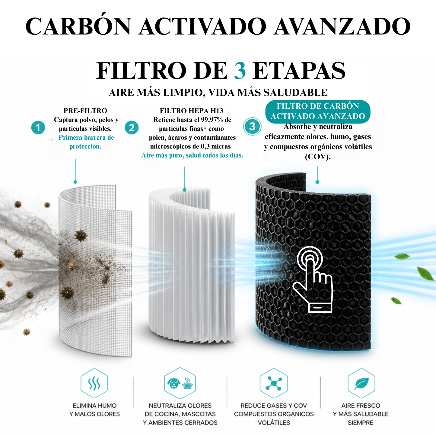 Filtro HEPA H13 Avanzado 3 en 1 para Mi Power Pro Wasp