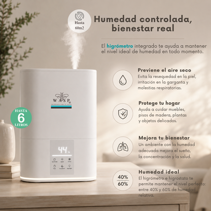 Humidificador Versa Smart con Función Purificadora y Difusor de Aroma