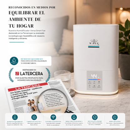 Humidificador Versa Smart con Función Purificadora y Difusor de Aroma