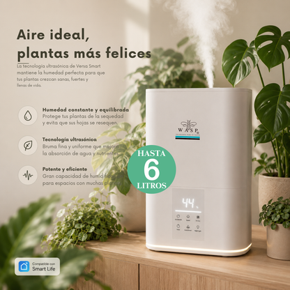 Humidificador Versa Smart con Función Purificadora y Difusor de Aroma