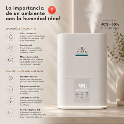 Humidificador Versa Smart con Función Purificadora y Difusor de Aroma