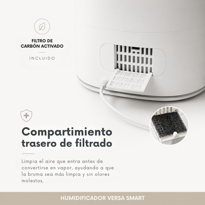 Humidificador Versa Smart con Función Purificadora y Difusor de Aroma