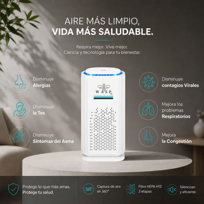 Pack Cyber: Aire limpio en cada espacio (Purificador Family + 2 Purificadores Portátiles)