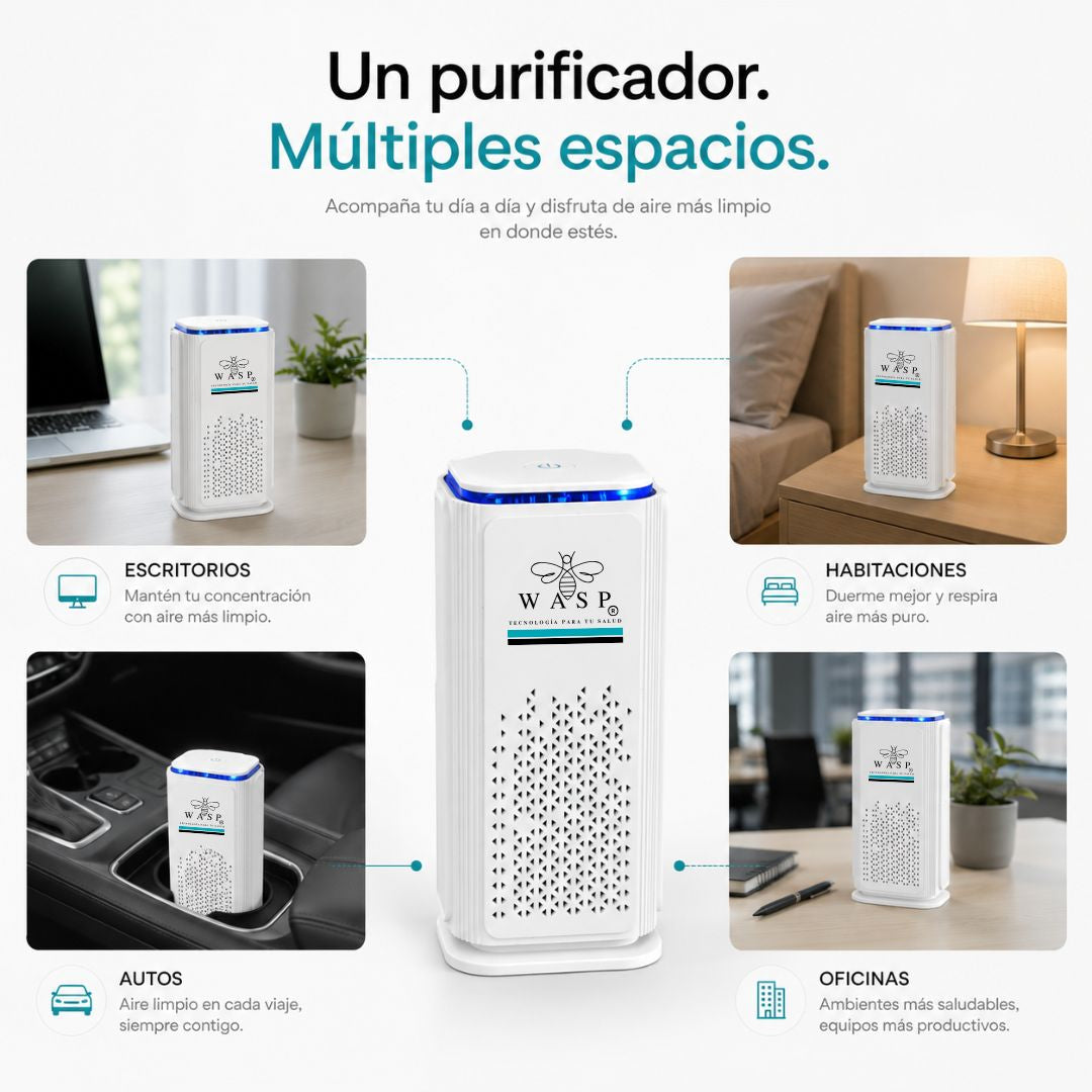 Pack Cyber: Aire limpio en cada espacio (Purificador Family + 2 Purificadores Portátiles)