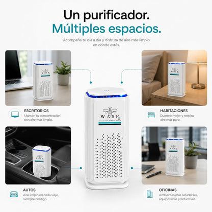 Pack Cyber: Aire limpio en cada espacio (Purificador Family + 2 Purificadores Portátiles)