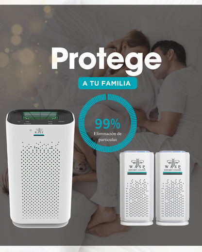Pack Alérgico: Purificadores Smart Wasp y 2 Portátiles Wasp / Solución Integral