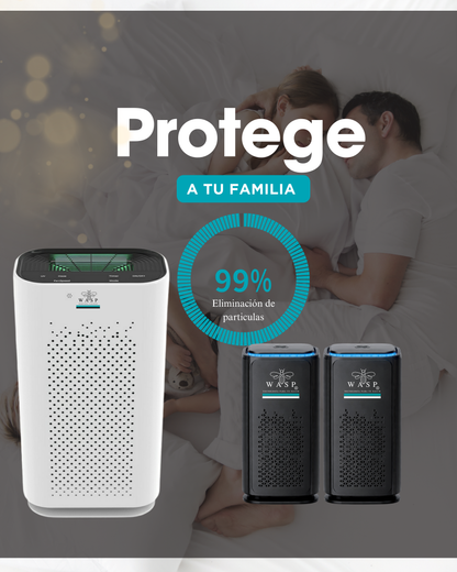 Pack Alérgico: Purificadores Smart Wasp y 2 Portátiles Wasp / Solución Integral