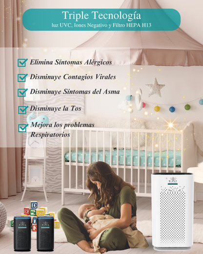 Pack Alérgico: Purificadores Smart Wasp y 2 Portátiles Wasp / Solución Integral