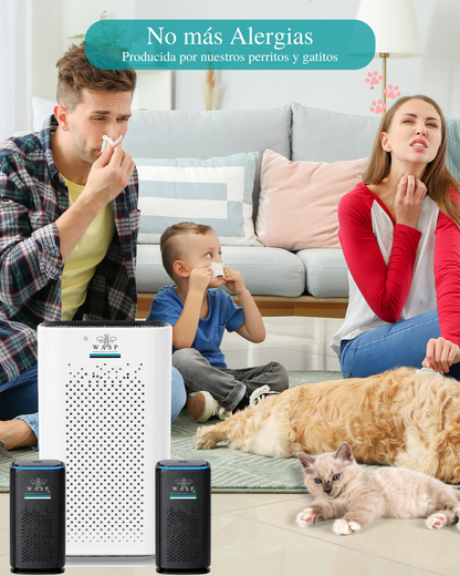 Pack Alérgico: Purificadores Smart Wasp y 2 Portátiles Wasp / Solución Integral