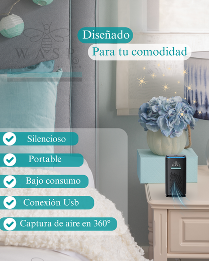 Pack Alérgico: Purificadores Smart Wasp y 2 Portátiles Wasp / Solución Integral