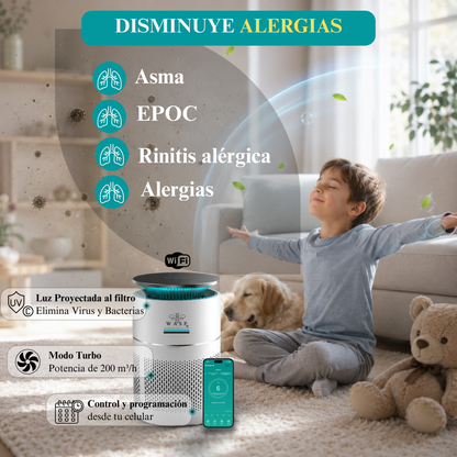 Pack Alérgico: Purificador Mi Power Pro y 2 Portátiles Wasp / Solución Integral
