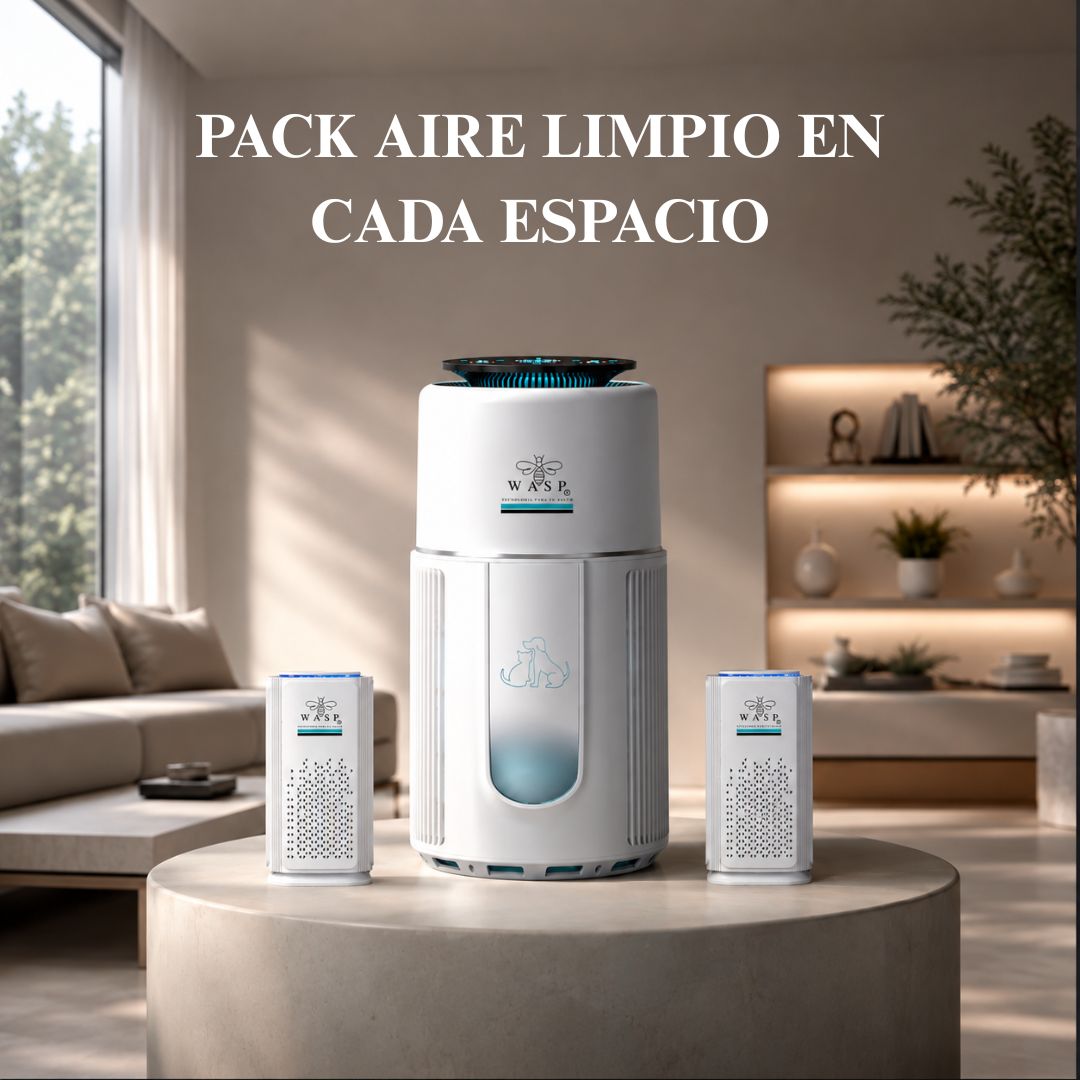 Pack Cyber: Aire limpio en cada espacio (Purificador Family + 2 Purificadores Portátiles)