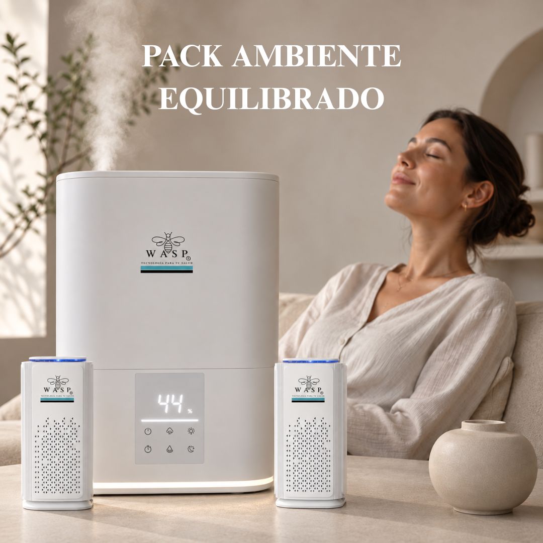 Pack Cyber: Ambiente equilibrado (Humidificador Versa Smart + 2 Purificadores Portátiles)