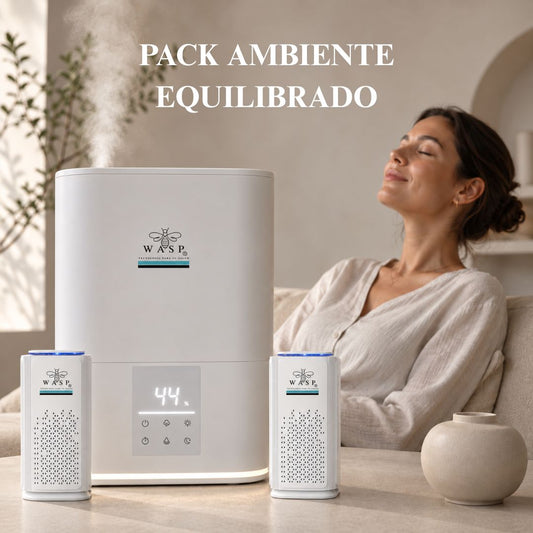 Pack Cyber: Ambiente equilibrado (Humidificador Versa Smart + 2 Purificadores Portátiles)