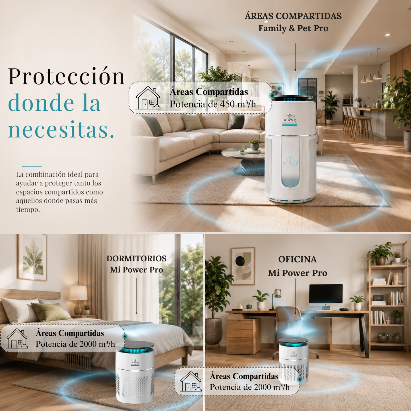 Pack Protección Avanzada: Purificador Family & Pet + Mi Power Pro