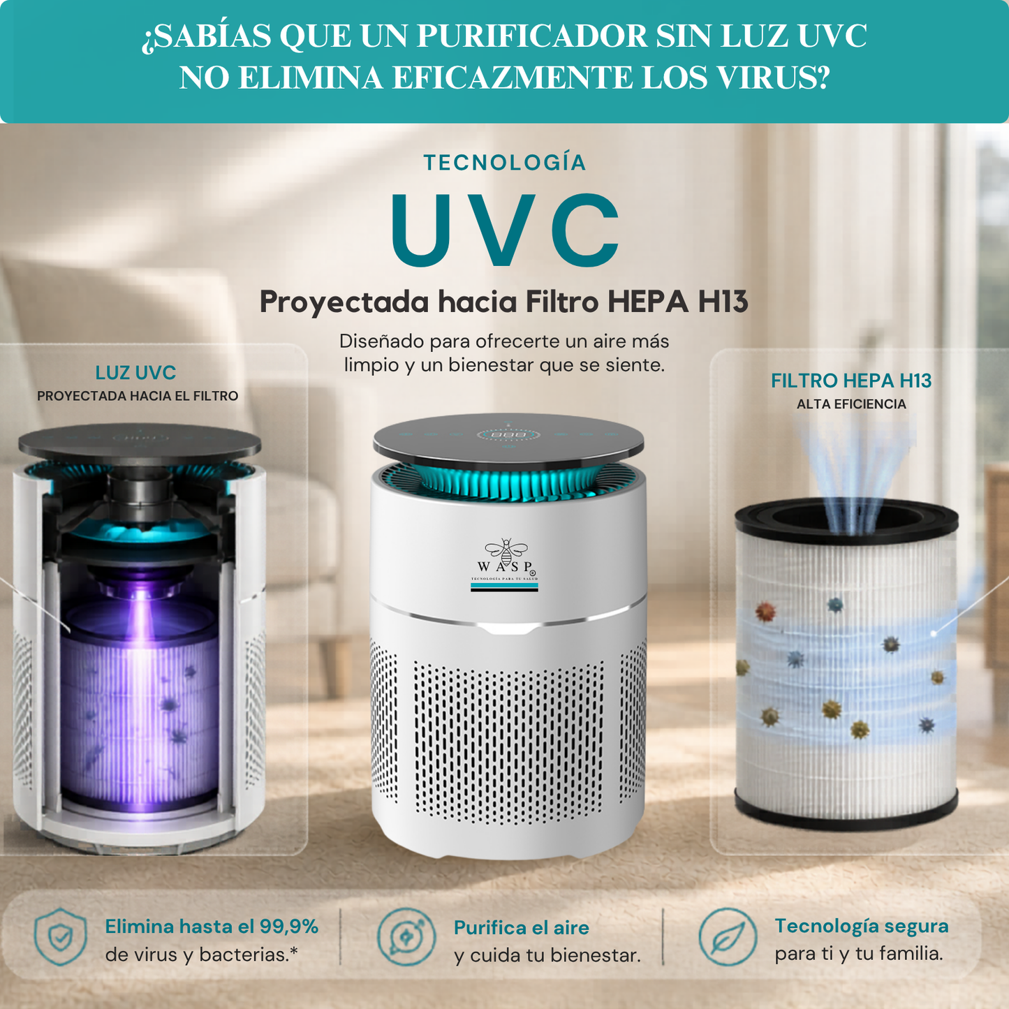 Purificador de Aire Mi Power Pro Wasp - WiFi
