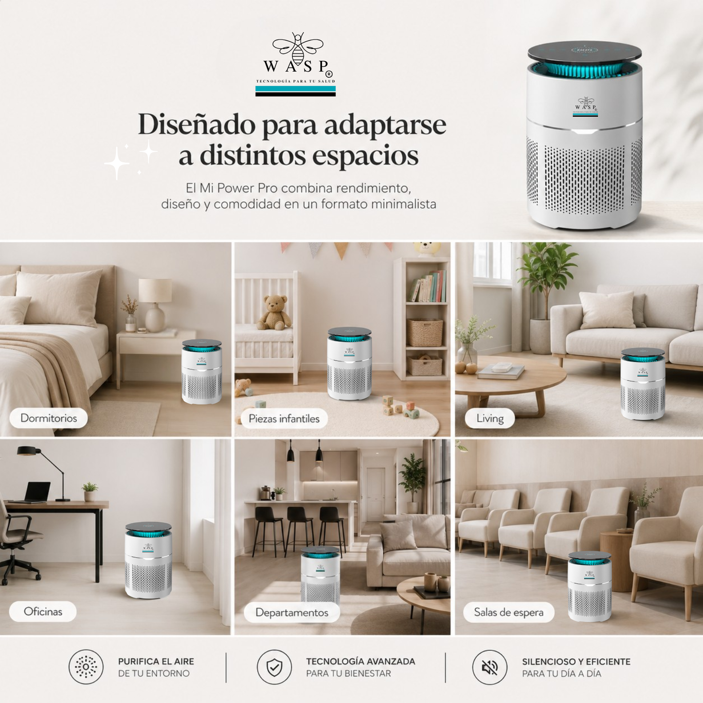 Purificador de Aire Mi Power Pro Wasp - WiFi