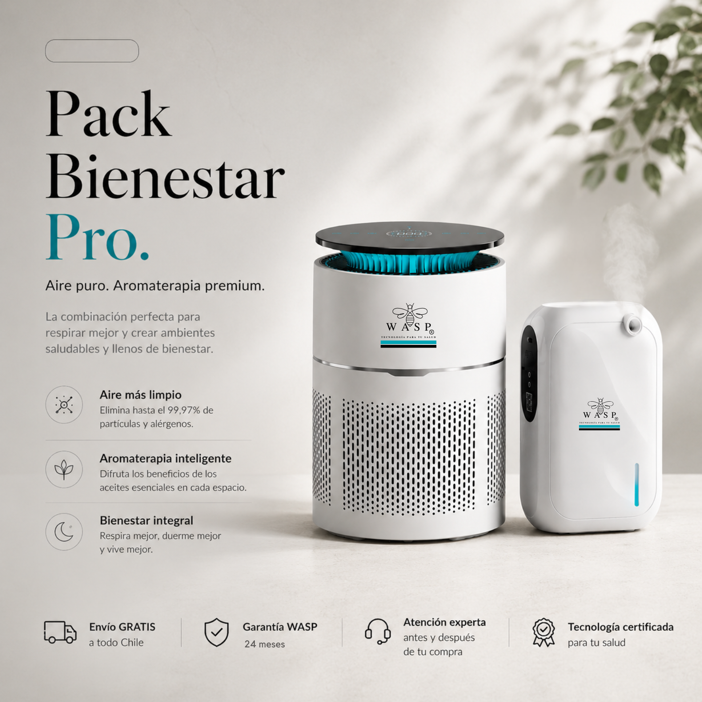 Pack Bienestar Pro: Aire limpio y una experiencia aromática premium