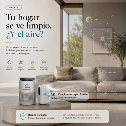 Pack Bienestar Pro: Aire limpio y una experiencia aromática premium
