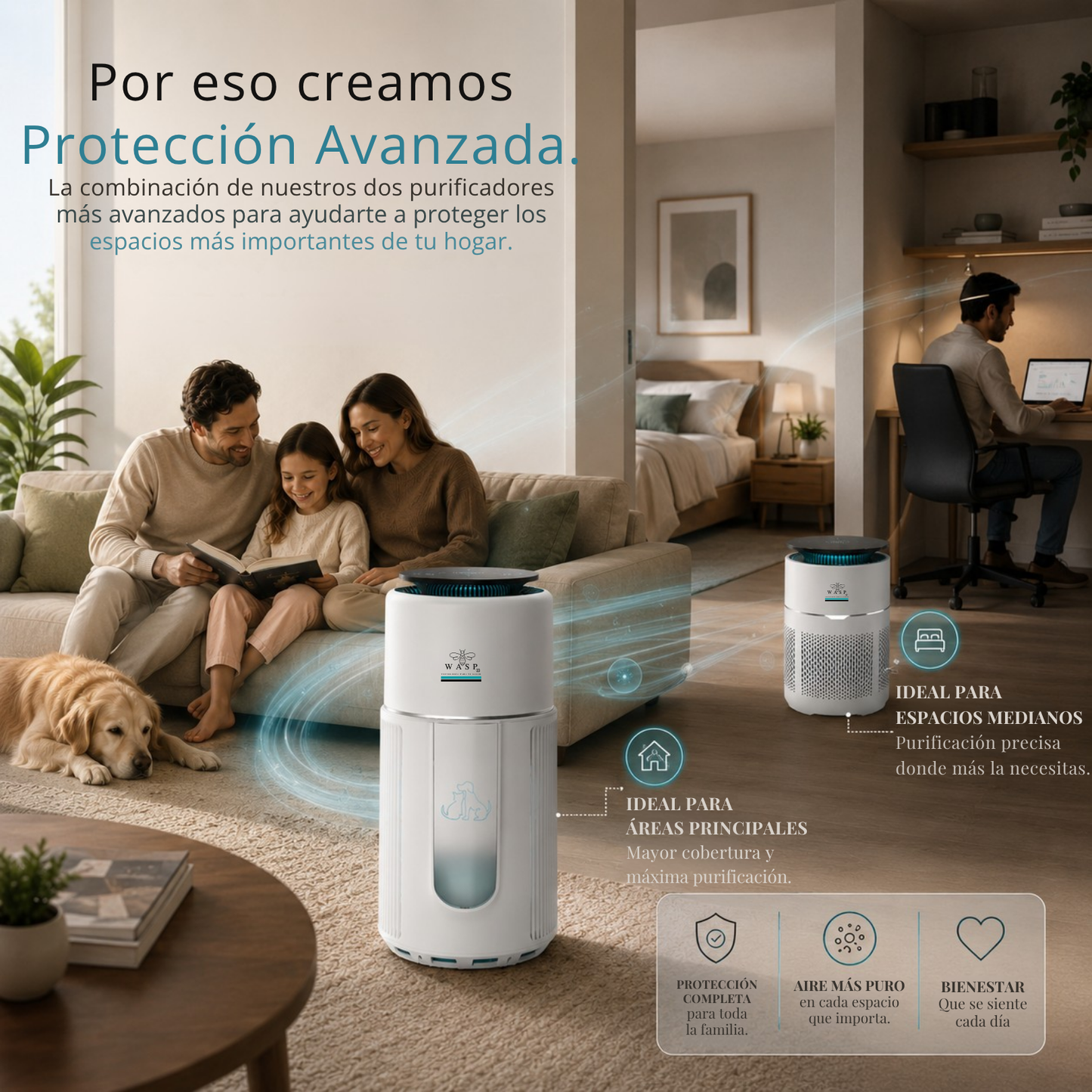 Pack Protección Avanzada: Purificador Family & Pet + Mi Power Pro